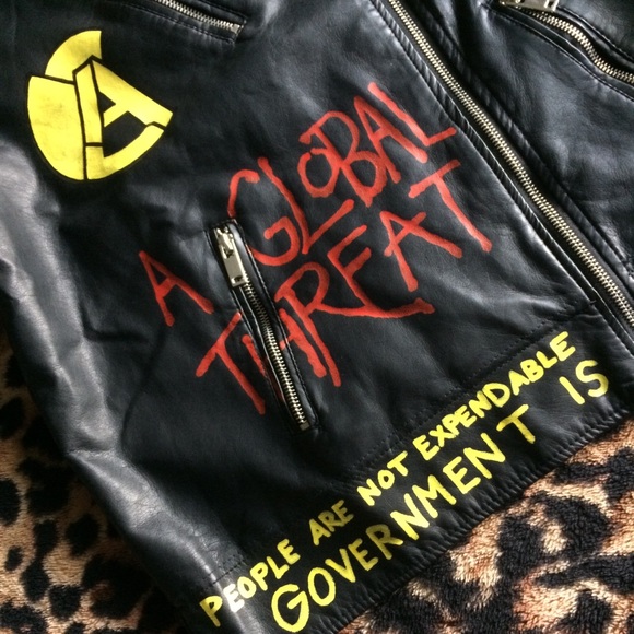 Punk Pleather Motorcycle Jacket - Picture 5 of 7